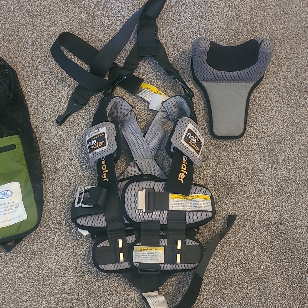 Rider Safety Harness with Black and Gray Straps